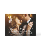 Elegant Chic Script Love Heart Wedding Photo