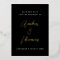Elegant Chic Script Save the Date Black & Gold