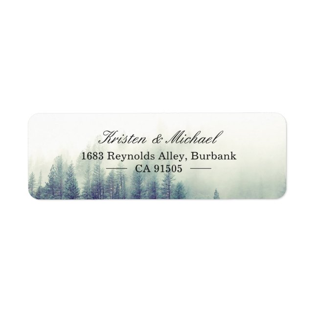 Elegant Chic Seasonal Pine Trees Forest (Front)