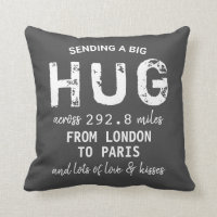 Elegant chic "Sending a big Hug" custom Distance