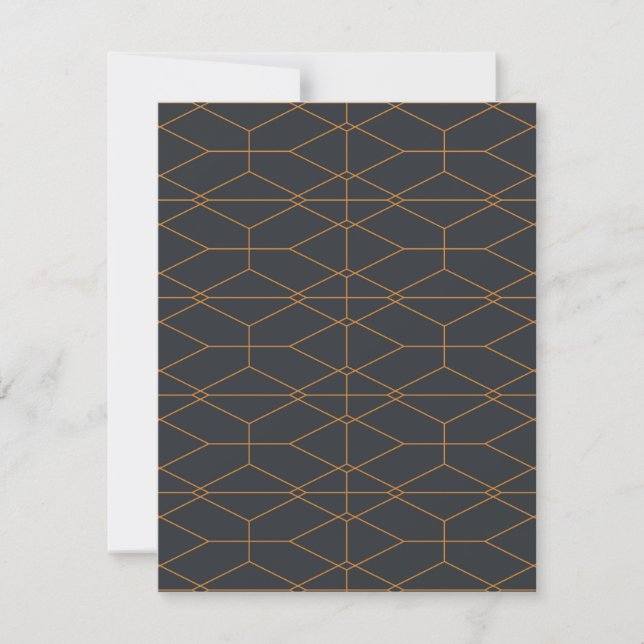 Elegant, chic, simple, luxurious line pattern art card (Front)