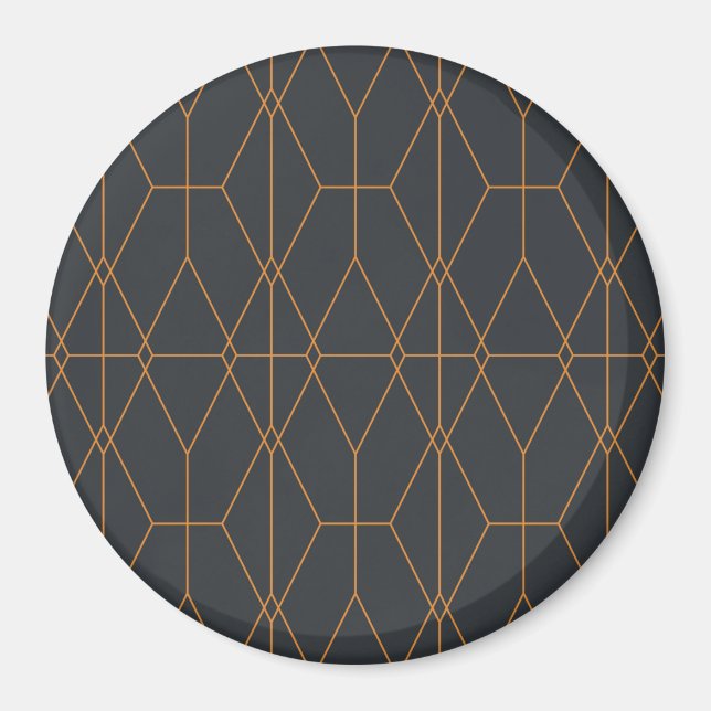 Elegant, chic, simple, luxurious line pattern art magnet (Front)