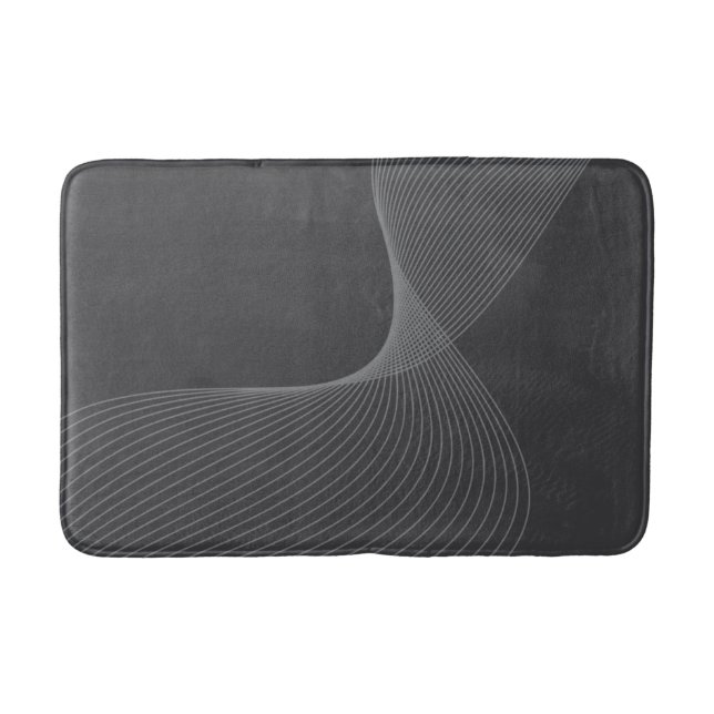 Elegant, chic, simple, modern graphic pattern art bath mat (Front)