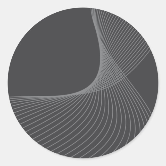 Elegant, chic, simple, modern graphic pattern art classic round sticker (Front)