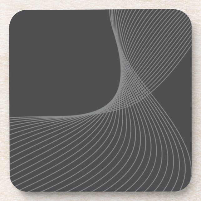 Elegant, chic, simple, modern graphic pattern art coaster (Front)