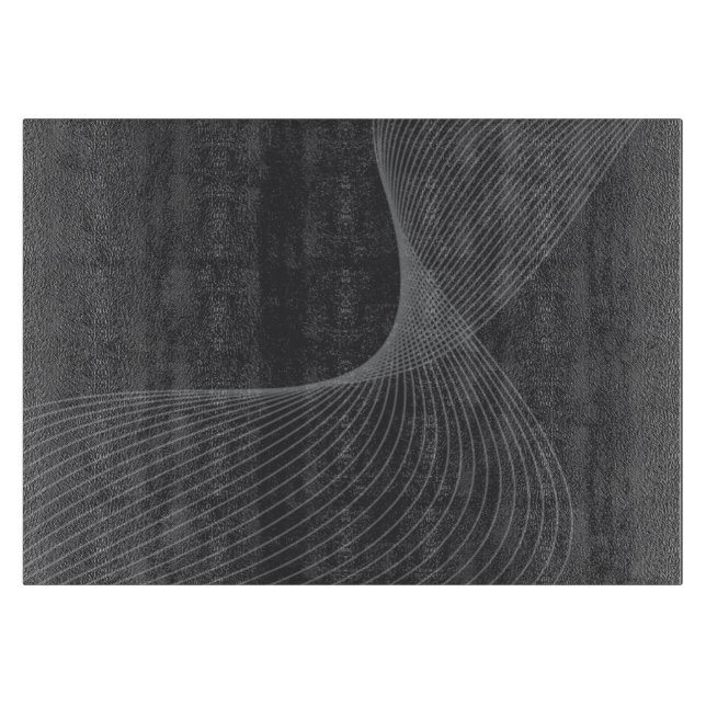 Elegant, chic, simple, modern graphic pattern art cutting board (Front)