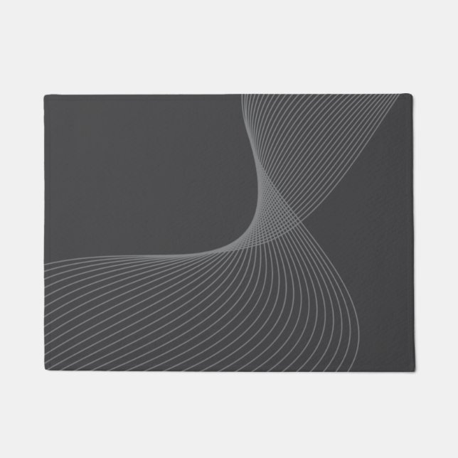 Elegant, chic, simple, modern graphic pattern art doormat (Front)