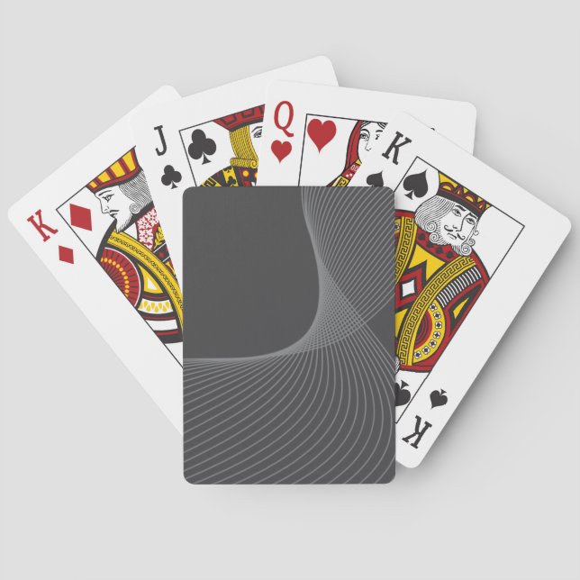 Elegant, chic, simple, modern graphic pattern art playing cards (Back)