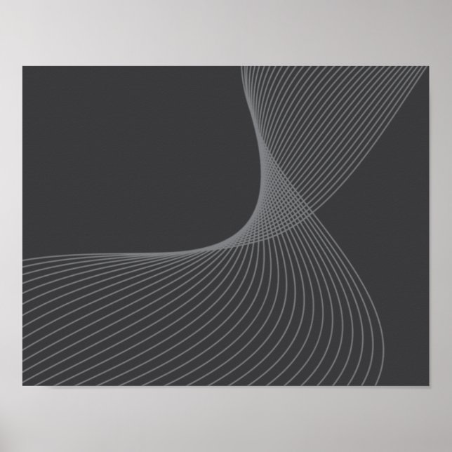Elegant, chic, simple, modern graphic pattern art poster (Front)