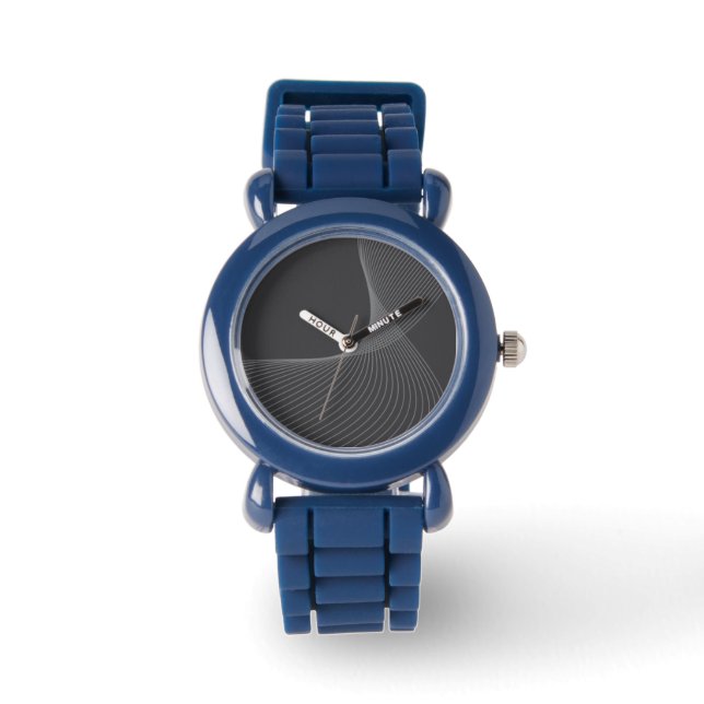 Elegant, chic, simple, modern graphic pattern art watch (Front)