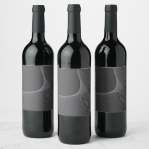 Elegant, chic, simple, modern graphic pattern art wine label