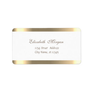 Elegant Chic Simple,White ,Striped Label