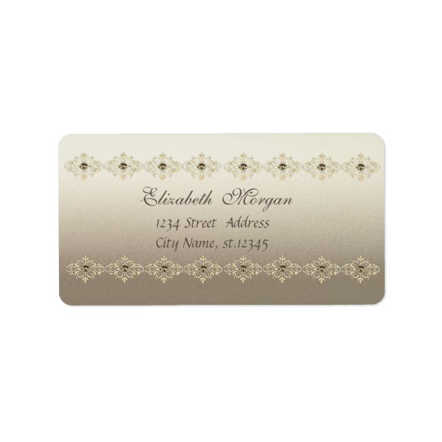 Elegant Chic  Sophisticated Label (Front)
