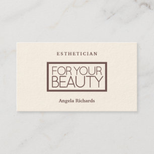 Elegant chic style professional with quote business card