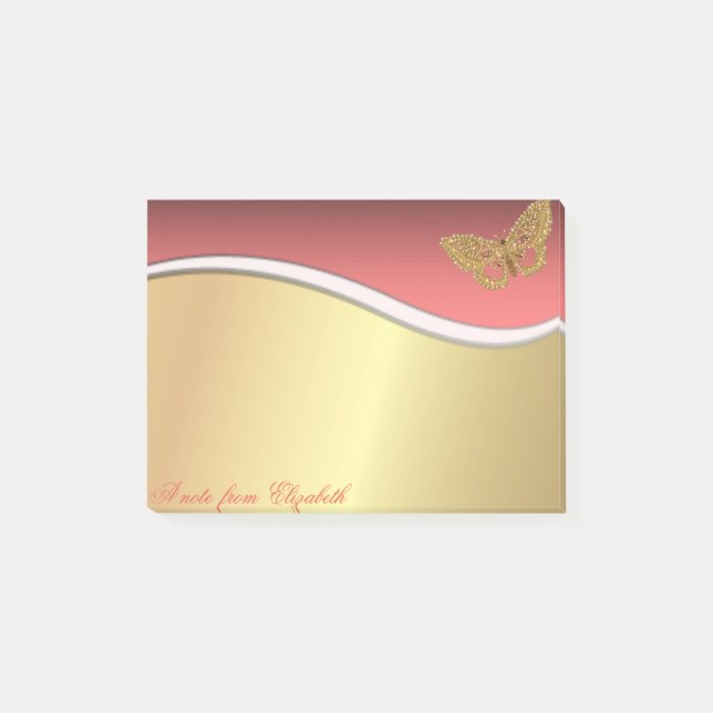 Elegant Chic  Stylish Butterfly Post-it Notes (Front)