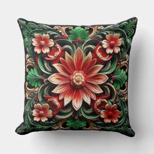 Elegant Chic Stylish Floral Luxury Colourful Cushion