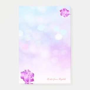 Elegant Chic  Stylish Girly ,Bokeh ,Roses Post-it Notes