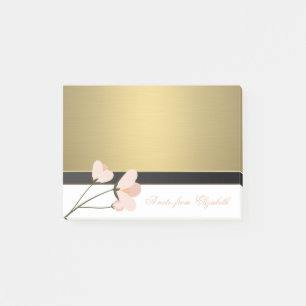 Elegant Chic Stylish Girly ,Faux Gold,Rose Post-it Notes