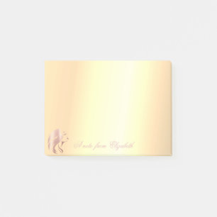 Elegant Chic Stylish Gold Face Silhouette Post-it Notes