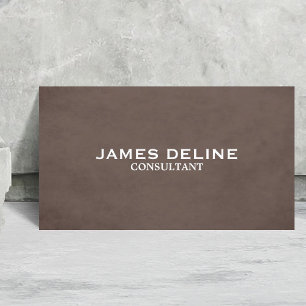 Elegant Chic Texture Brown Consultant Business Card