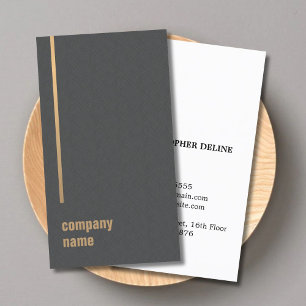Elegant Chic Texture Grey Faux Gold Consultant Business Card