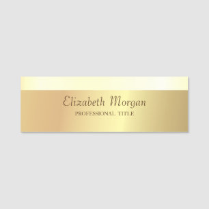 Elegant Chic Trendy, Gold Stripe Name Tag