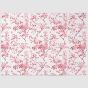 Elegant Chic Vintage Pink Rose Floral Tissue Paper