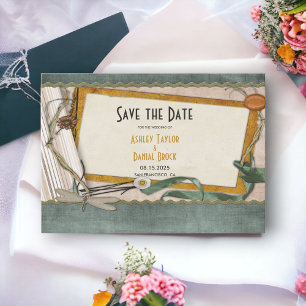 Elegant Chic Vintage Rustic Classy Formal Wedding Save The Date
