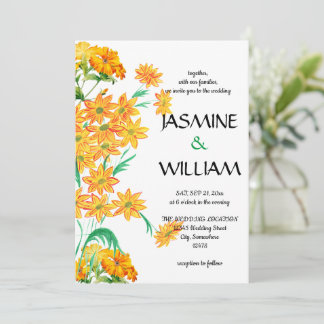 Elegant Chic Watercolor Floral Invitation