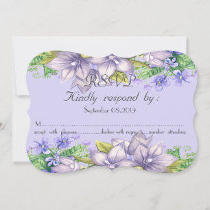 Elegant Chic Watercolor Flowers RSVP Invitation