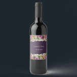 Elegant Chic Watercolor Flowers Wine Label<br><div class="desc">Elegant chic watercolor flowers.</div>