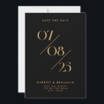 Elegant Chic Wedding Date Non-Photo Save the Date<br><div class="desc">Modern elegant chic wedding save the date featuring minimalist design.</div>