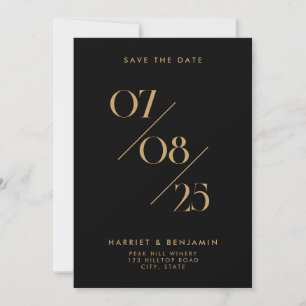 Elegant Chic Wedding Date Non-Photo Save the Date