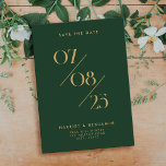 Elegant Chic Wedding Date Non-Photo Save the Date<br><div class="desc">Modern elegant chic wedding save the date featuring minimalist design.</div>