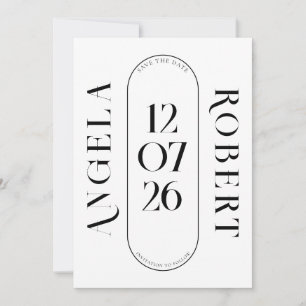 Elegant Chic Wedding Date Save The Date
