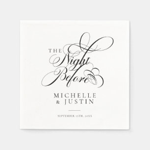 Elegant Chic Wedding Rehearsal Dinner Napkin