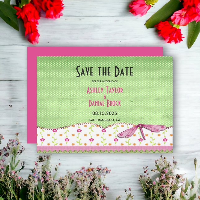 Elegant Chic Whimsical Country Boho Floral Wedding Save The Date (Creator Uploaded)