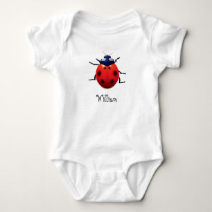 Elegant Chic Whimsical Exotic Ladybug -Custom Baby Bodysuit