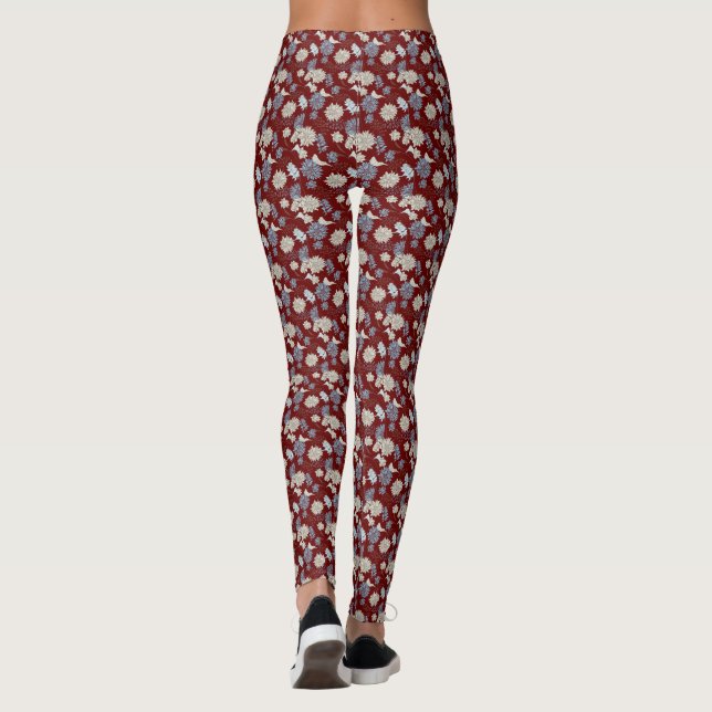 Elegant Chic Wildflower  Leggings (Back)