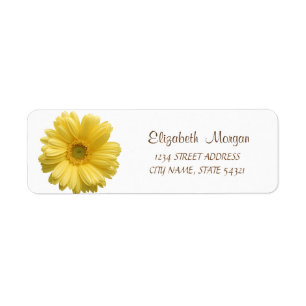 Elegant Chic,Yellow Daisy  Address Label