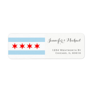 Elegant Chicago Flag Template | Red Blue Grey