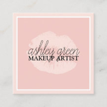 Elegant chick blush pink lips frame makeup artist