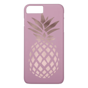 elegant chick clear rose gold tropical pineapple iPhone 8 plus/7 plus case