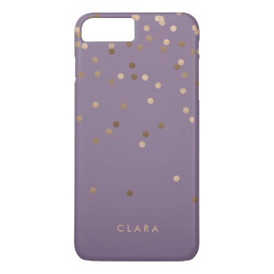 elegant chick glam rose gold confetti dots violet iPhone 8 plus/7 plus case