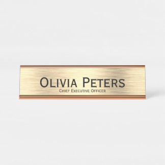 Elegant Chief Executive Officer Desk Name Plate