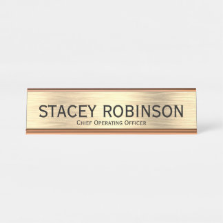 Elegant Chief Operating Officer  Desk Name Plate
