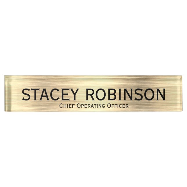 Elegant Chief Operating Officer Nameplate (Front)