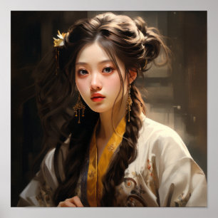 Elegant Chinese Classical Style Girl Poster for Ho