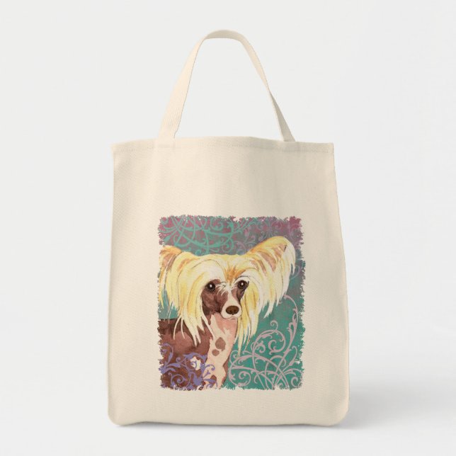 Elegant Chinese Crested Tote Bag (Front)