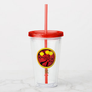 Elegant Chinese New Year Rat Gold Lanterns Acrylic Tumbler